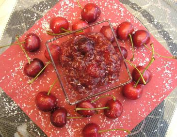 Kirschen-Kokos-Marmelade Kirschen-Kokos-Marmelade