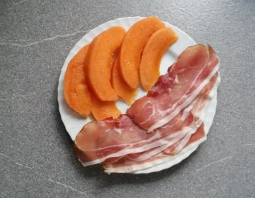 Melone mit Parmaschinken Melone mit Parmaschinken