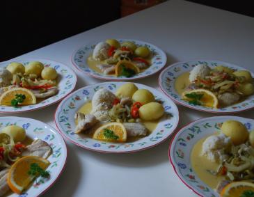 Fisch in Weißweinsauce Fisch in Weißweinsauce