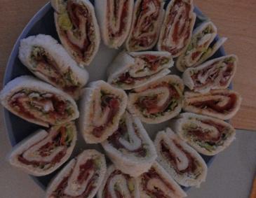 Salami-Tramezzinirollen Salami-Tramezzinirollen