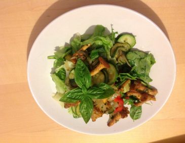 Sommersalat mit Eierschwammerl Sommersalat mit Eierschwammerl