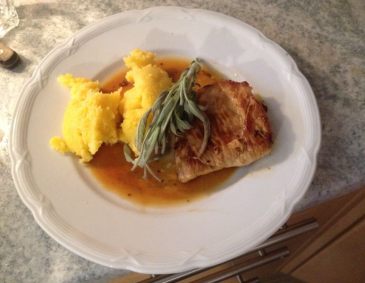 Saltimbocca mit gratinierter Polenta Saltimbocca mit gratinierter Polenta