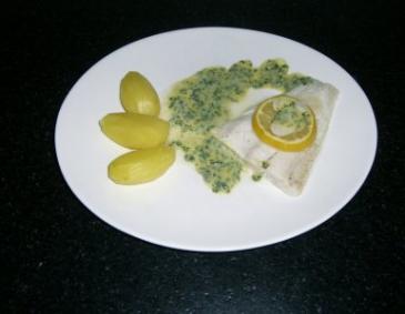 Zander an Kräuter-Obers-Senf-Schaum Zander an Kräuter-Obers-Senf-Schaum