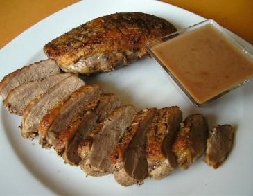 Flugentenfilet mit Rotweinoberssauce Flugentenfilet mit Rotweinoberssauce