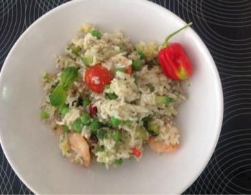 Kreolische Reispfanne mit Shrimps Kreolische Reispfanne mit Shrimps