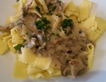Tagliatelle in Steinpilzrahmsauce Tagliatelle in Steinpilzrahmsauce