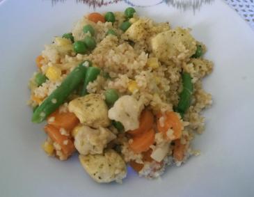 Bulgur mit Pute und Gemüse Bulgur mit Pute und Gemüse