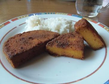 Kürbisschnitzel gebacken Kürbisschnitzel gebacken