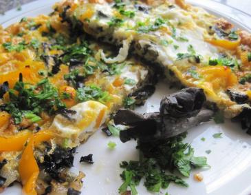 Herbsttrompeten-Frittata Herbsttrompeten-Frittata