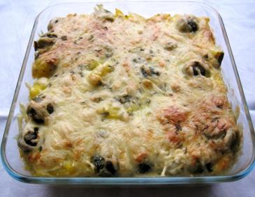 Auflauf mit Kohlsprossen und Kartoffeln Auflauf mit Kohlsprossen und Kartoffeln