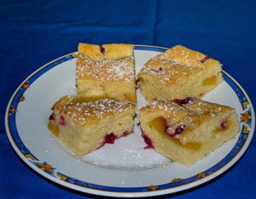 Pfirsich-Heidelbeerkuchen Pfirsich-Heidelbeerkuchen