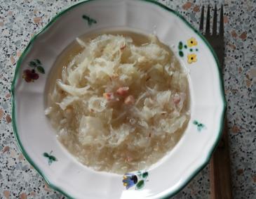 Warmer Krautsalat mit Speck Warmer Krautsalat mit Speck