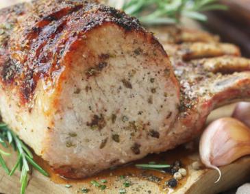 Wintergrillen – Schweinskarre mit Calvados und Honig Wintergrillen – Schweinskarre mit Calvados und Honig