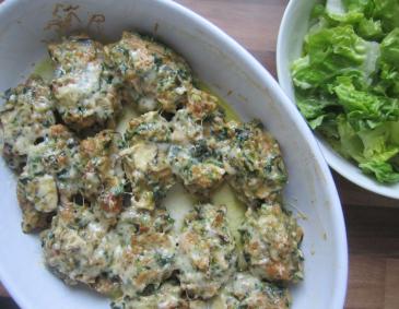 Spinat-Pilz-Nockerl Spinat-Pilz-Nockerl
