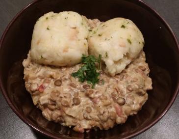Linsen mit Speck Linsen mit Speck