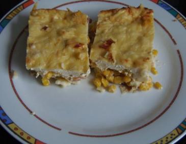 Überbackene Speck-Mais-Nockerln Überbackene Speck-Mais-Nockerln
