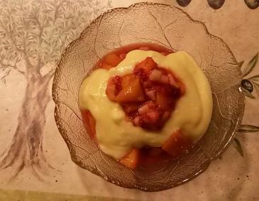 Obstsalat mit Vanillecreme Obstsalat mit Vanillecreme