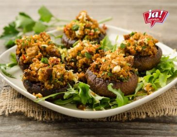 Gefüllte Champignons mit Feta und getrockneten Tomaten