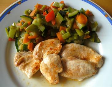 Hühnerfilet mit Gemüse Hühnerfilet mit Gemüse