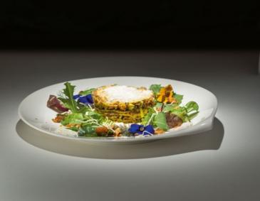 Törtchen von der Grammelpalatschinke Törtchen von der Grammelpalatschinke