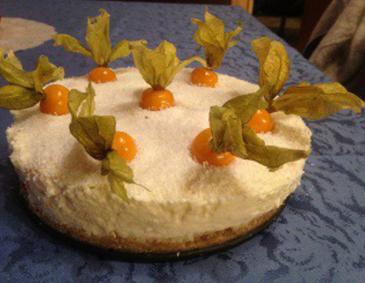 Torte mit Physalis Torte mit Physalis