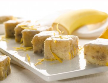 Bananenschnitten mit Zitronenglasur Bananenschnitten mit Zitronenglasur