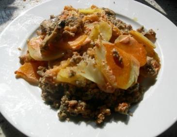 Kartoffelauflauf mit Faschiertem Kartoffelauflauf mit Faschiertem