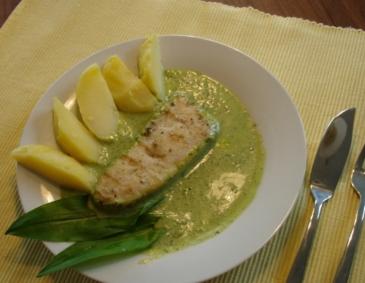 Fischfilets in Bärlauchsauce Fischfilets in Bärlauchsauce