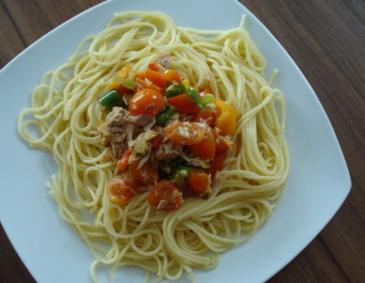 Spaghetti mit Thunfisch Spaghetti mit Thunfisch