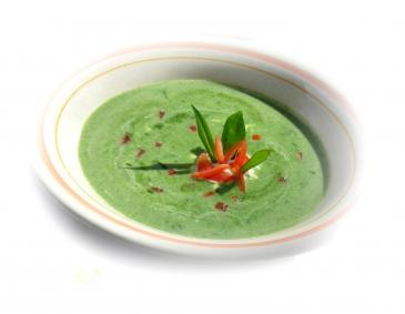 Spinatsuppe mit Bärlauch Spinatsuppe mit Bärlauch