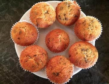 Bananenmuffins mit Schokostückchen Bananenmuffins mit Schokostückchen
