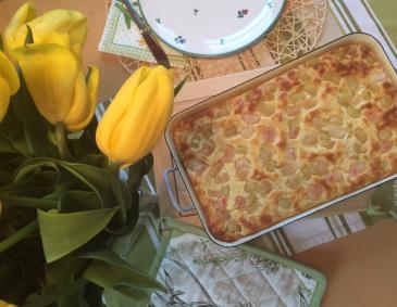Topfen-Vanillereisauflauf mit Rhabarber Topfen-Vanillereisauflauf mit Rhabarber