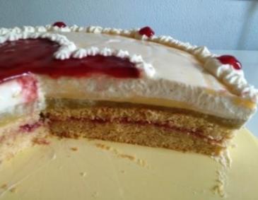 Rhabarber-Vanille-Eierlikörtorte Rhabarber-Vanille-Eierlikörtorte