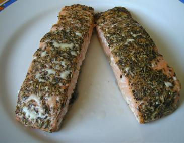 Lachsfilet mit Kräuter der Provence Lachsfilet mit Kräuter der Provence