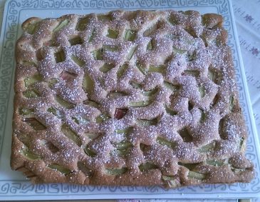 Rhabarberkuchen vom Blech Rhabarberkuchen vom Blech