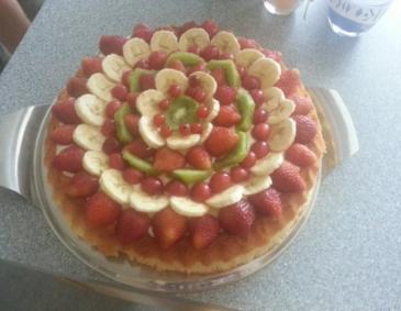 Obstkuchen mit Rührteigboden Obstkuchen mit Rührteigboden