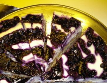 Topfenkuchen mit Heidelbeeren Topfenkuchen mit Heidelbeeren