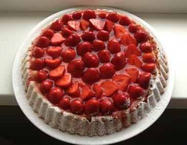 Erdbeerkuchen mit Vanillecreme Erdbeerkuchen mit Vanillecreme