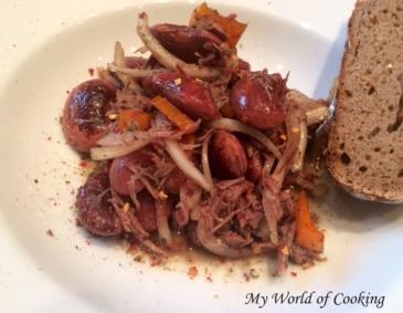 Rindfleisch-Käferbohnen-Salat mit Kürbiskernöl Rindfleisch-Käferbohnen-Salat mit Kürbiskernöl