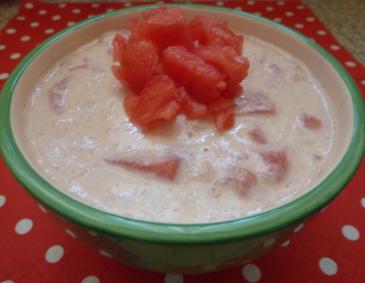 Leichtes Melonen-Buttermilch-Dessert Leichtes Melonen-Buttermilch-Dessert