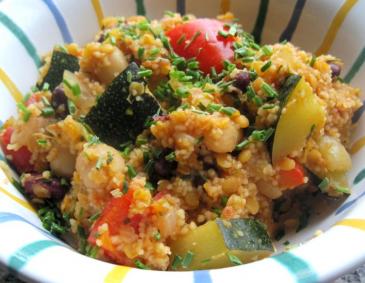 Couscous mit Linsen und Bohnen Couscous mit Linsen und Bohnen