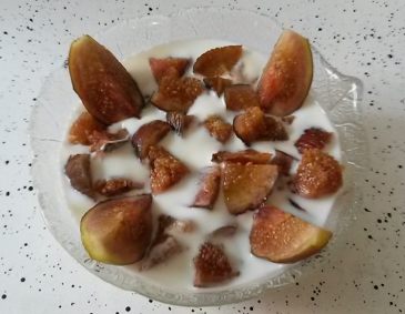 Joghurtcreme mit frischen Feigen Joghurtcreme mit frischen Feigen