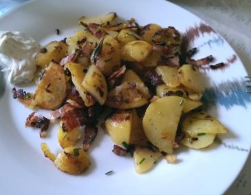 Röstkartoffel mit Zwiebel und Speck Röstkartoffel mit Zwiebel und Speck
