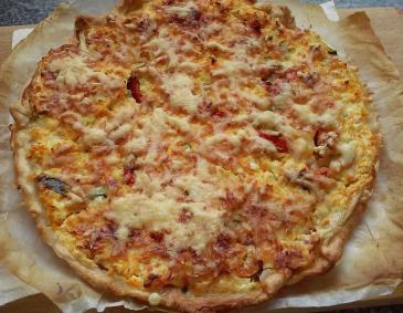 Quiche mit Zucchini und Tomaten Quiche mit Zucchini und Tomaten