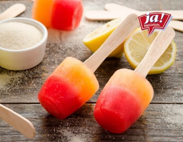 Wasser- und Zuckermelonen Eis am Stiel (laktosefrei) Wasser- und Zuckermelonen Eis am Stiel (laktosefrei)