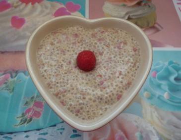 Vanille-Chia-Pudding mit Himbeeren Vanille-Chia-Pudding mit Himbeeren