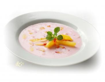Himbeer-Pfirsich-Suppe Himbeer-Pfirsich-Suppe