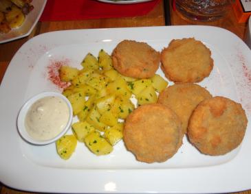 Gebackene Blutwurstscheiben Gebackene Blutwurstscheiben