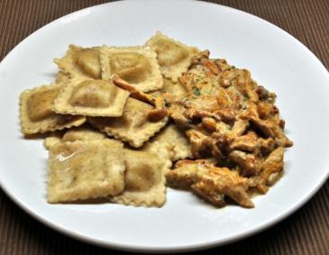 Ravioli mit Schwammerlsauce Ravioli mit Schwammerlsauce
