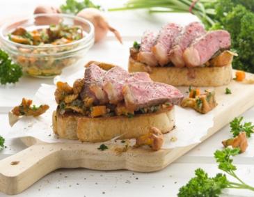 Beiried-Eierschwammerl-Brot Beiried-Eierschwammerl-Brot